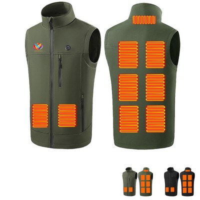 Electric Heated Vest - Single Control 9 Heating Zones