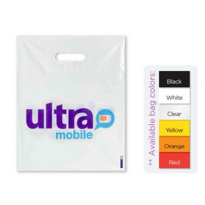 2.5 Mil Heavy Gauge Patch Handle Bag (12"x15")